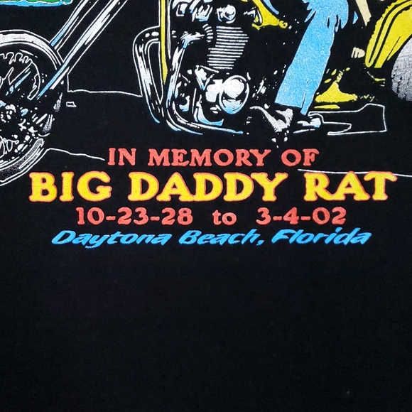 Vintage Rat Fink Rat's Hole Ed Big Daddy Roth Daytona Bike Week Biker T-shirt - Picture 10 of 11